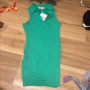 Green Sleeveless Polo Dress NWT